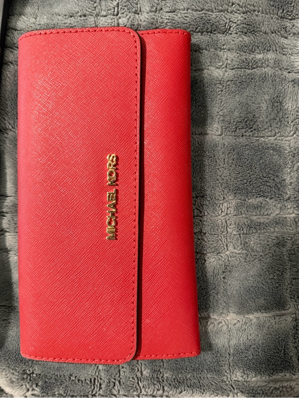 Michael Kors Jet Set Travel trifold wallet in Red MUST SEE